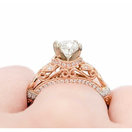 Ring Milgrain 1.21ct Oval Diamond .20ctw Diamonds 14kr 8mm Sz9.75 4.44g 125040009