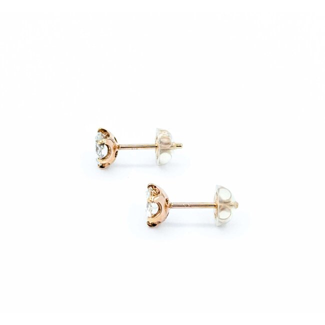 Earrings Stud 1.02ctw Round Diamonds 18kr 6.5mm 1.22g 125030097