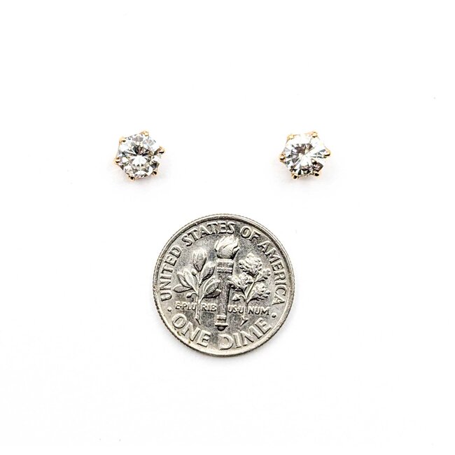 Earrings Stud 1.02ctw Round Diamonds 18kr 6.5mm 1.22g 125030097