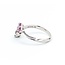 Ring Flowers 0.35ctw Round Diamonds .32ct Pink Sapphire 18kw 12mm sz5.5 3.36g 125030085