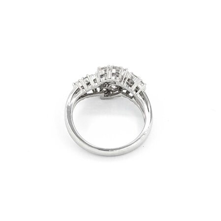 Ring Cluster 0.97ctw Round Diamonds 900pt 10.5mm sz7 5.71g 125030074