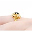 Ring Floral Shape 0.29ctw Round & Baguette Diamonds .69ct Blue Sapphire 18ky sz6 6.02g 125030093