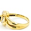 Ring Floral Shape 0.29ctw Round & Baguette Diamonds .69ct Blue Sapphire 18ky sz6 6.02g 125030093