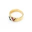 Ring 3-Row 0.30ctw Baguette Diamonds .30ctw Ruby .20ctw Emerald 18ky 6.8mm sz6 5.51g 125030076