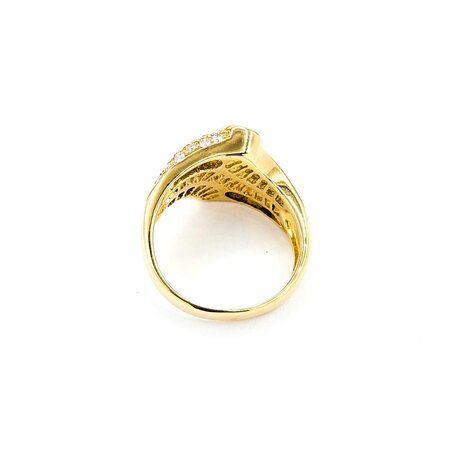 Ring Channel Set & Pave 1.78ctw Round & Baguette Diamonds 18ky 16mm sz7.25 9.05g 125030090