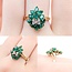Ring Cocktail .025ctw Round Diamonds 1.50ctw Emeralds 14ky 16.5x14mm Sz7.75 3.27g 225040007
