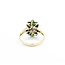 Ring Cocktail .025ctw Round Diamonds 1.50ctw Emeralds 14ky 16.5x14mm Sz7.75 3.27g 225040007
