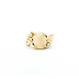  Ring .08ctw Round Diamonds 2.20ct Opal 14ky 11.5mm Sz7.5 6.06g 225040004