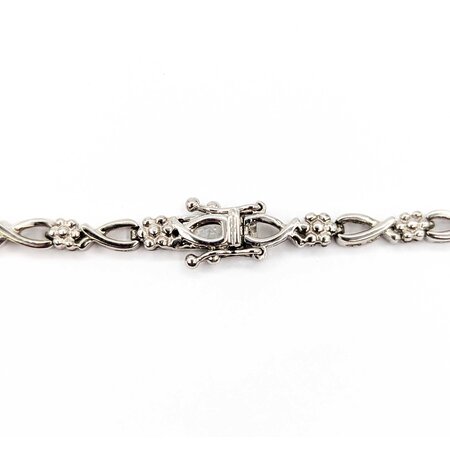 Necklace 4.25ctw Round Diamonds 4.00ctw Sapphires 14kw 17" 29.63g 225030053