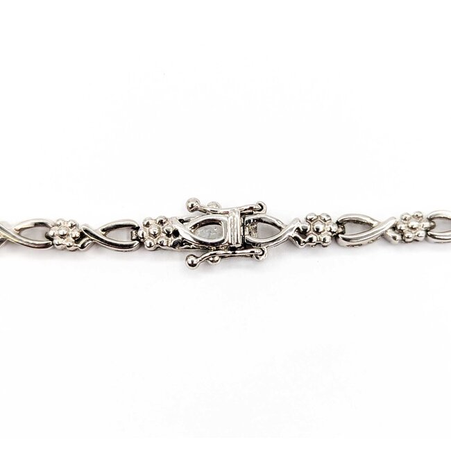 Necklace 4.25ctw Round Diamonds 4.00ctw Sapphires 14kw 17" 29.63g 225030053