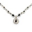 Necklace 4.25ctw Round Diamonds 4.00ctw Sapphires 14kw 17" 29.63g 225030053