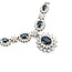Necklace 4.25ctw Round Diamonds 4.00ctw Sapphires 14kw 17" 29.63g 225030053
