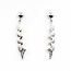 Earrings Dangle .10ctw Round Diamonds 18kw 1.5x.25" 6.15g 125030108