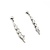 Earrings Dangle .10ctw Round Diamonds 18kw 1.5x.25" 6.15g 125030108