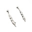 Earrings Dangle .10ctw Round Diamonds 18kw 1.5x.25" 6.15g 125030108