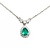 Necklace Drop .33ctw Round Diamonds .70ct Emerald 850pt 1.4mm 17" 3.93g 125030064