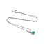 Necklace Drop .33ctw Round Diamonds .70ct Emerald 850pt 1.4mm 17" 3.93g 125030064