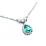 Necklace Drop .33ctw Round Diamonds .70ct Emerald 850pt 1.4mm 17" 3.93g 125030064
