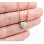 Necklace Heart Link 1.6mm .84ctw Round Diamonds 18ky 15-16" 5.6g 125030023