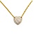 Necklace Heart Link 1.6mm .84ctw Round Diamonds 18ky 15-16" 5.6g 125030023