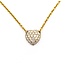Necklace Heart Link 1.6mm .84ctw Round Diamonds 18ky 15-16" 5.6g 125030023