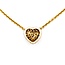 Necklace Heart Link 1.6mm .84ctw Round Diamonds 18ky 15-16" 5.6g 125030023