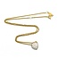 Necklace Heart Link 1.6mm .84ctw Round Diamonds 18ky 15-16" 5.6g 125030023