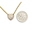 Necklace Heart Link 1.6mm .84ctw Round Diamonds 18ky 15-16" 5.6g 125030023