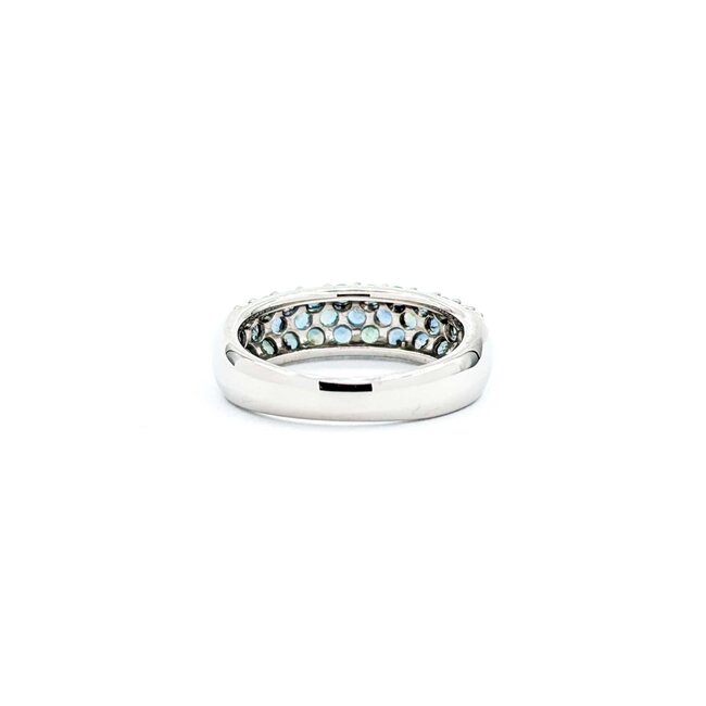 Ring Pave Set 1.28ctw Alexandrite GIA Report:1242072261 900pt 5.4mm sz6.5 5.62g 125030073