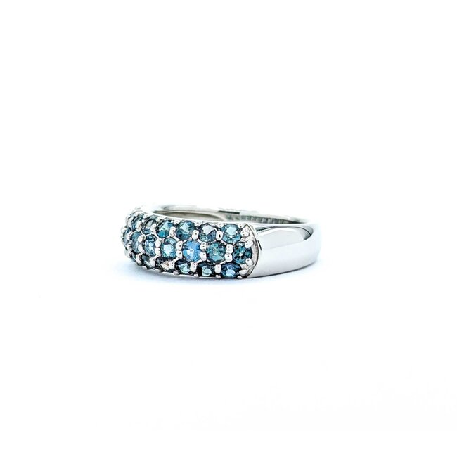 Ring Pave Set 1.28ctw Alexandrite GIA Report:1242072261 900pt 5.4mm sz6.5 5.62g 125030073