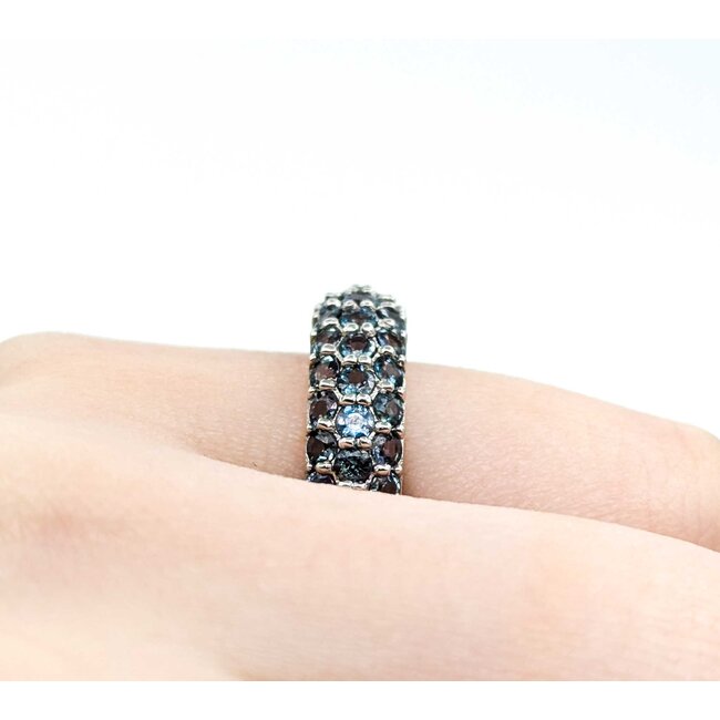 Ring Pave Set 1.28ctw Alexandrite GIA Report:1242072261 900pt 5.4mm sz6.5 5.62g 125030073