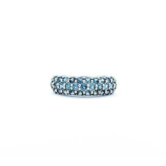 Ring Pave Set 1.28ctw Alexandrite GIA Report:1242072261 900pt 5.4mm sz6.5 5.62g 125030073