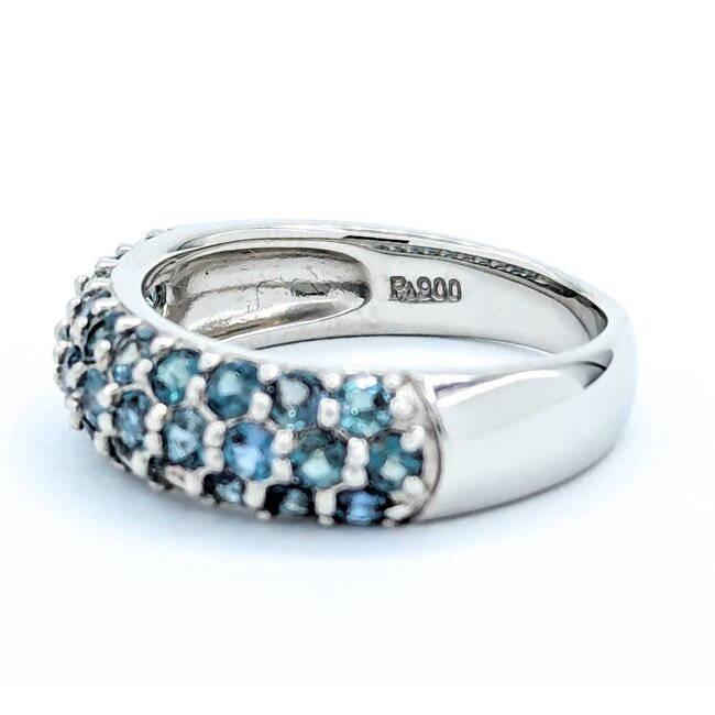 Ring Pave Set 1.28ctw Alexandrite 900pt 5.4mm sz6.5 5.62g 125030073