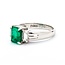 Ring 3-Stone 0.26ctw Baguette Diamonds 1.48ct Emerald 900pt 7.4mm sz6.5 4.07g 125030067