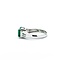 Ring 3-Stone 0.26ctw Baguette Diamonds 1.48ct Emerald 900pt 7.4mm sz6.5 4.07g 125030067