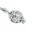 Pendant Bouquet 1.5x.9" .50ctw Round Diamonds 900pt 1.4mm 16" 14.76g 125030080