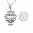 Pendant Bouquet 1.5x.9" .50ctw Round Diamonds 900pt 1.4mm 16" 14.76g 125030080