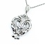 Pendant Bouquet 1.5x.9" .50ctw Round Diamonds 900pt 1.4mm 16" 14.76g 125030080