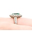 Ring Cocktail, Pear Shape 0.59ctw Round & Baguette Diamonds 1.48ct Emerald 900pt 17x14mm sz6 8.68g 125030088