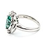 Ring Cocktail, Pear Shape 0.59ctw Round & Baguette Diamonds 1.48ct Emerald 900pt 17x14mm sz6 8.68g 125030088