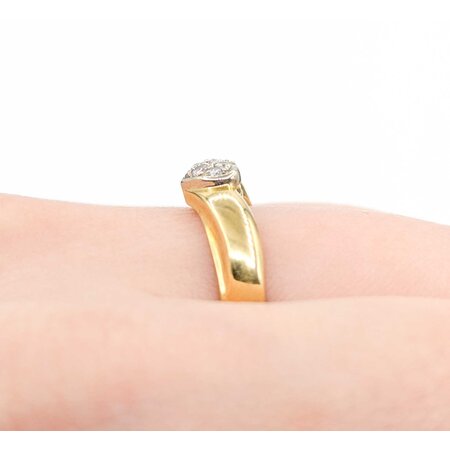 Ring Heart 0.13ctw Round Diamonds 18ky 5mm sz6.5 3.18g 125030069