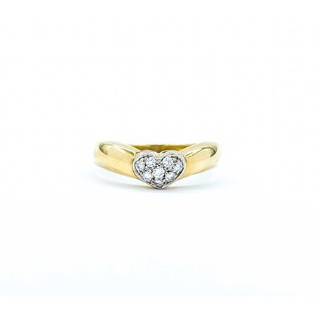 Ring Heart 0.13ctw Round Diamonds 18ky 5mm sz6.5 3.18g 125030069