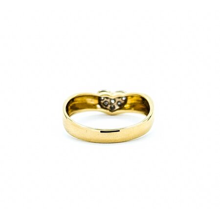 Ring Heart 0.13ctw Round Diamonds 18ky 5mm sz6.5 3.18g 125030069