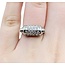 Ring Pave Set Dome 0.65ctw Round Diamonds 850pt 8mm sz5 8.72g 125030081