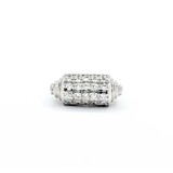  Ring Pave Set Dome 0.65ctw Round Diamonds 850pt 8mm sz5 8.72g 125030081