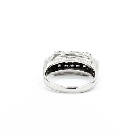 Ring Pave Set Dome 0.65ctw Round Diamonds 850pt 8mm sz5 8.72g 125030081