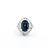Ring Cocktail 0.67ctw Round & Baguette Diamonds 2.75ct Sapphire 900pt 17.5x14.5mm sz5.5 9.36g 125030058