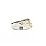 Ring V Shape .14ctw Round Diamonds 900pt 18ky 7.8mm sz9.75 6.03g 125030053
