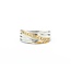 Ring V Shape .14ctw Round Diamonds 900pt 18ky 7.8mm sz9.75 6.03g 125030053