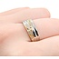 Ring V Shape .14ctw Round Diamonds 900pt 18ky 7.8mm sz9.75 6.03g 125030053